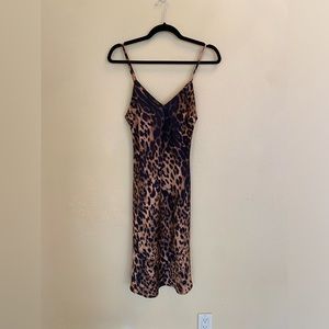 Leopard print slip dress size xs BNWOT